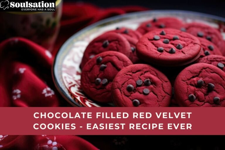 Chocolate Filled Red Velvet Cookies - Easiest Recipe Ever